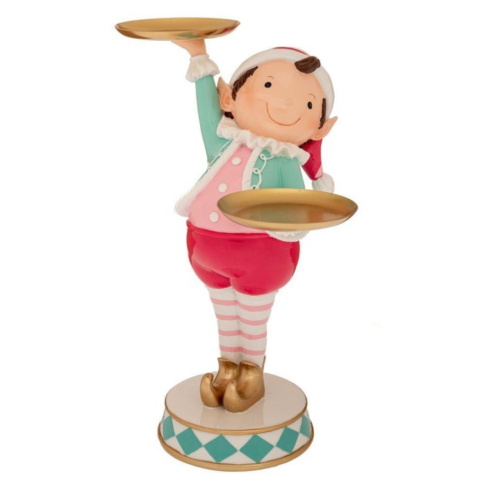 ELFO BLUROSSO DISCO IN METALLO 22,5X20,5X33CM